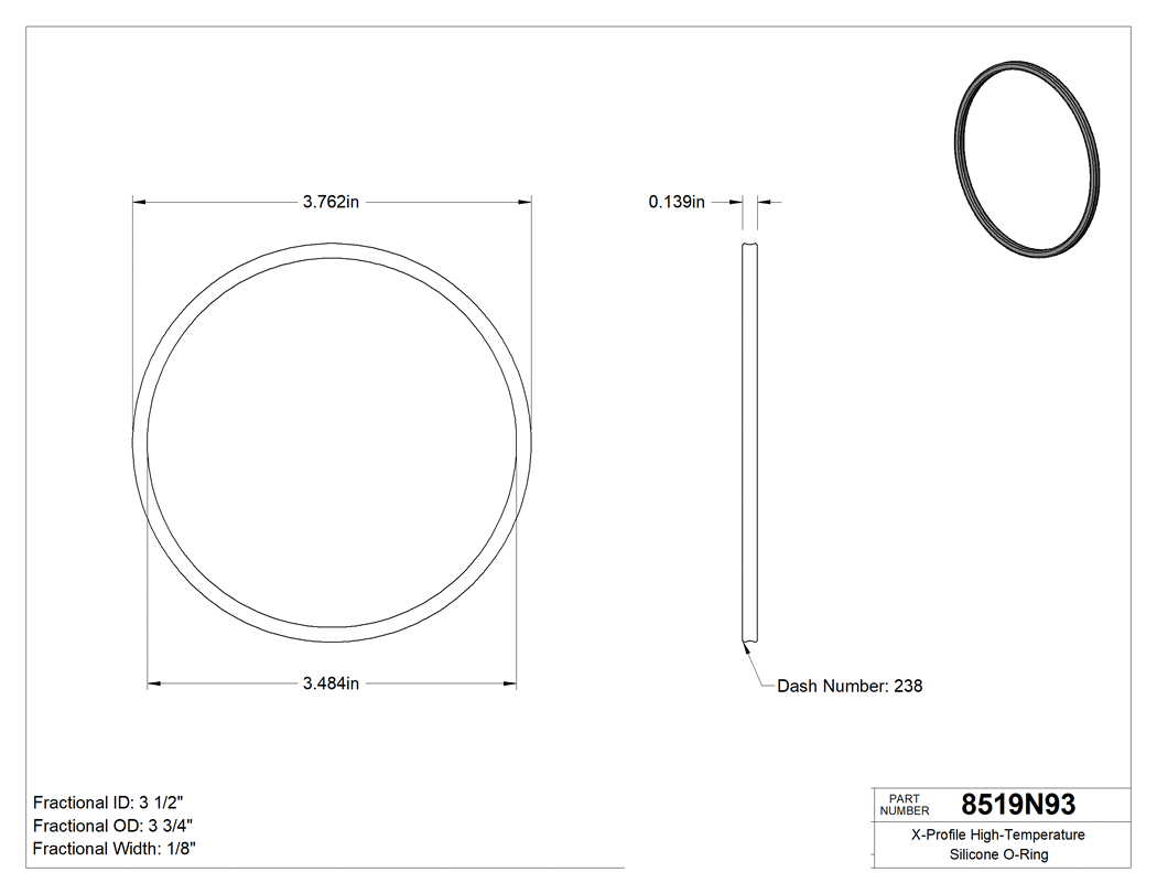 Technical drawing - 8519N93
